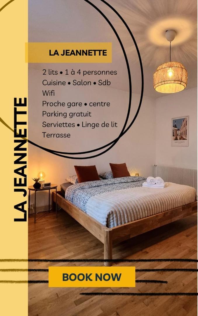 ChâteaurouxLa Jeannette - Proche Gare-Centre, 2 Lits, Terrasse别墅 外观 照片
